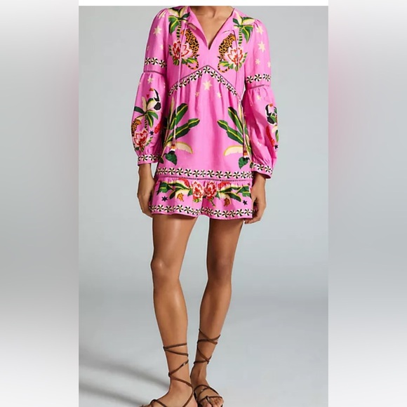 NWT Farm Rio leopard forest mini dress - Picture 3 of 8